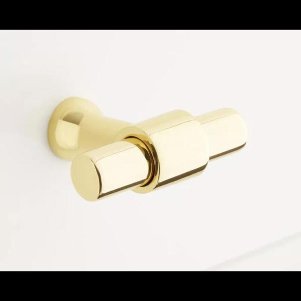 Signature Hardware 1-3/4" Strasbourg Brass T Knob - Polished Brass